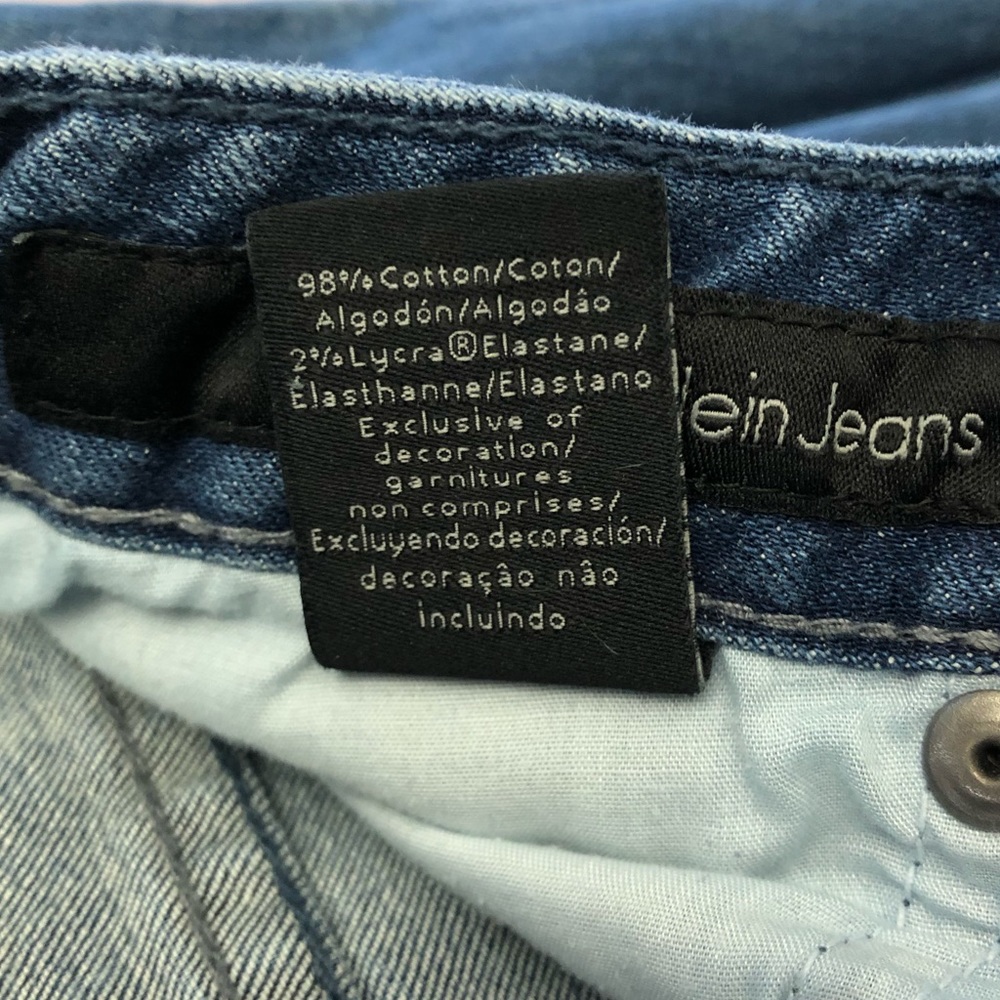 Calvin Klein Classic Blue Straight Leg Jeans - Picture 11 of 12